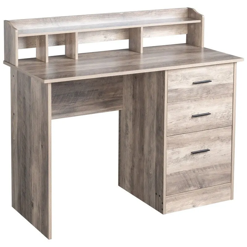 43.31 3 Drawers Wooden Computer Desk with Letter File Cabinet