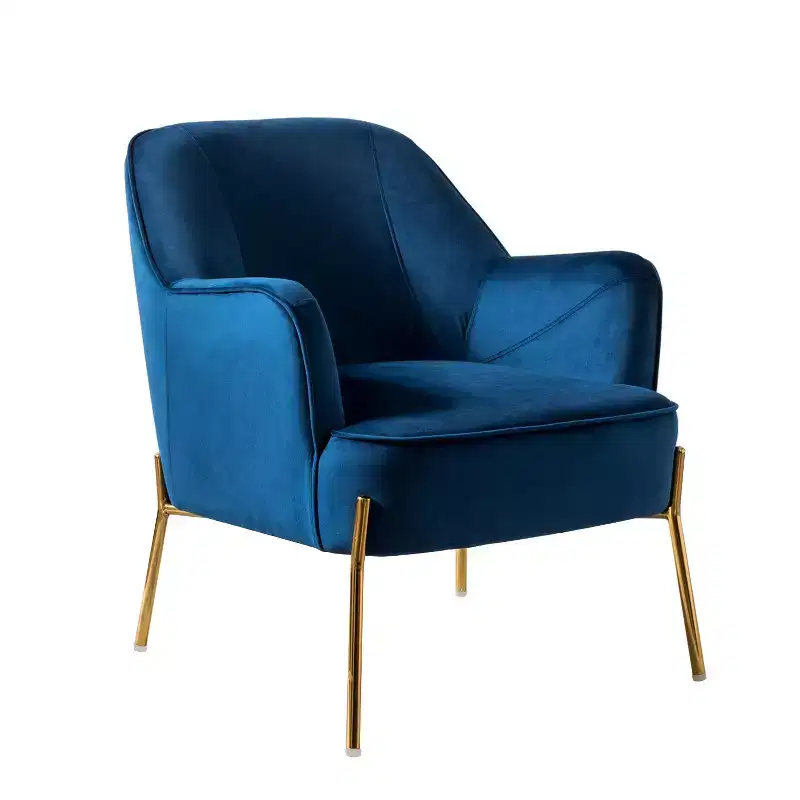 Odo Velvet Accent Comfy Living Room Arm Chair Upholstered Padded Seat Set of 2 | Karat Home
