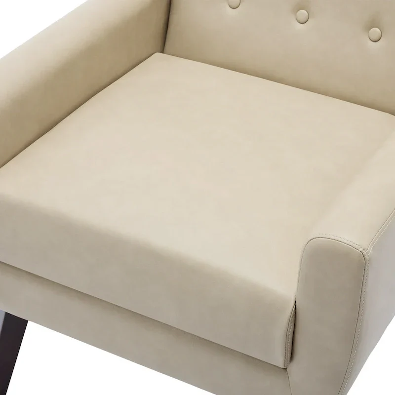 PU Leather Accent Chair Living Room Upholstered Armchair