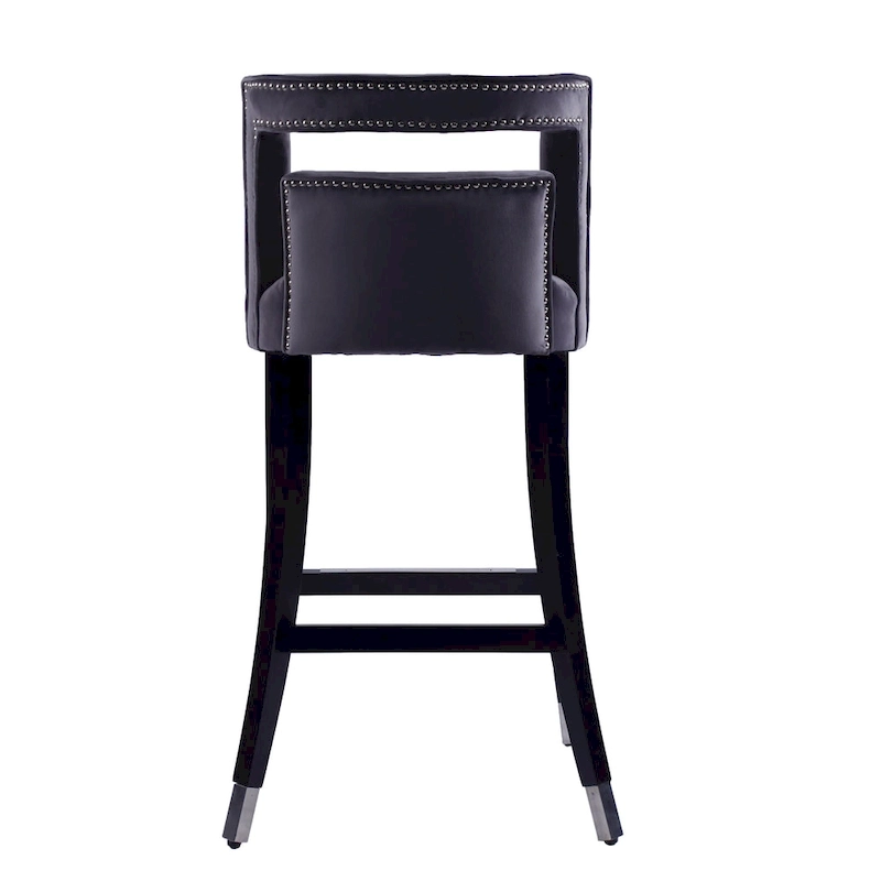 Suede Velvet Barstool with nailheads Dining Room Chair