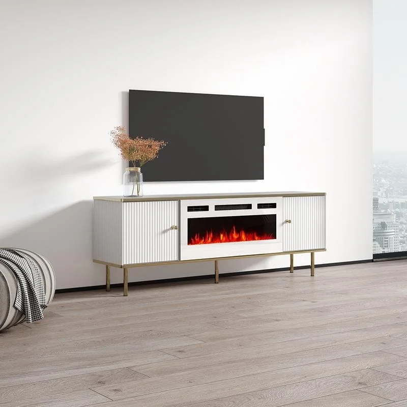 Camelia WH-EF Electric Fireplace 63 TV Stand
