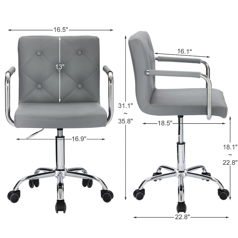 Home Office Desk Chairs 360 Swivel Height-Adjustable Accent Chair