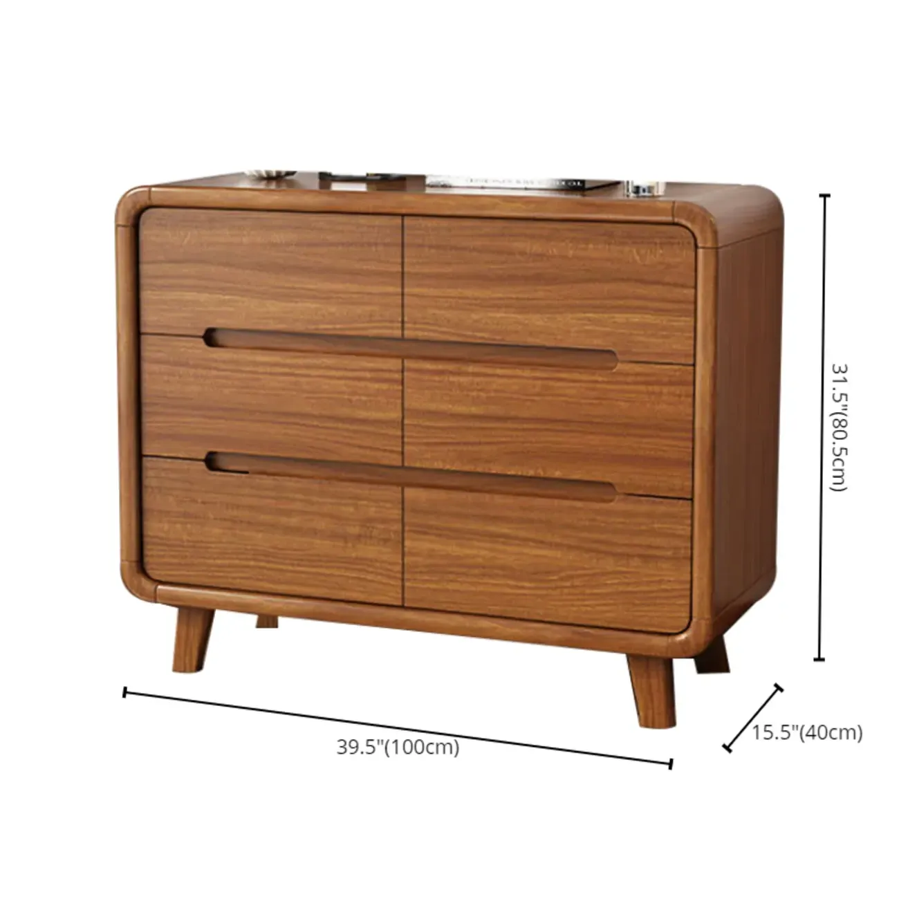 Elegant Large Brown White Wood Bedroom Chests with 9 Drawer