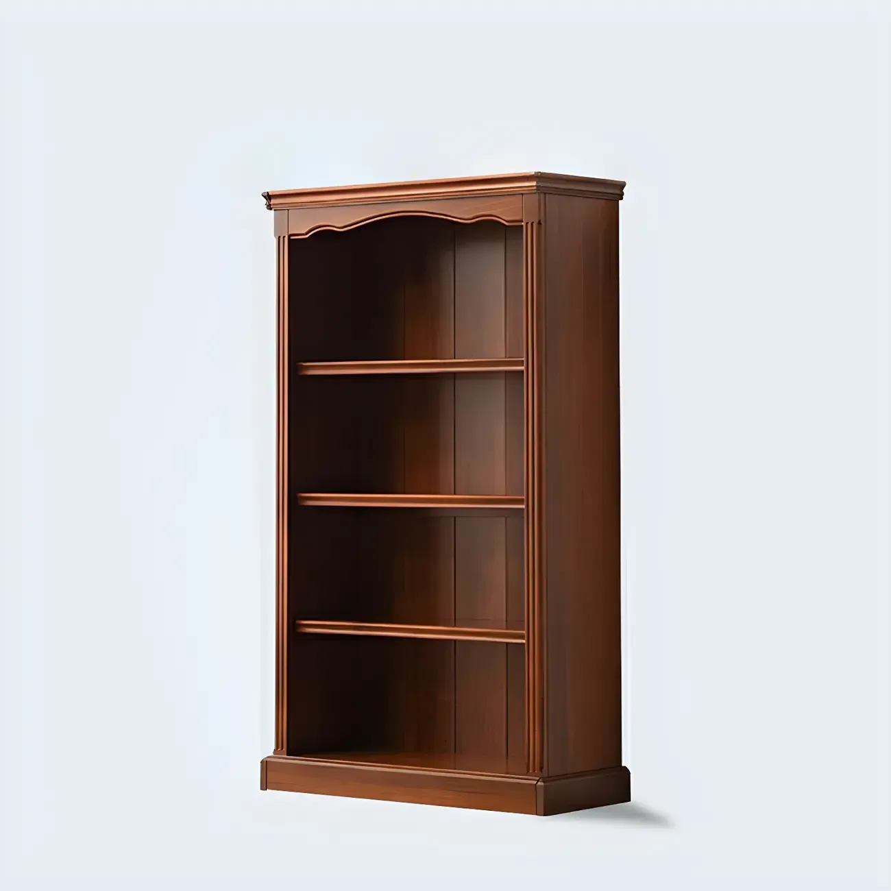 Classic Simple White Rectangular Wood Bookcase