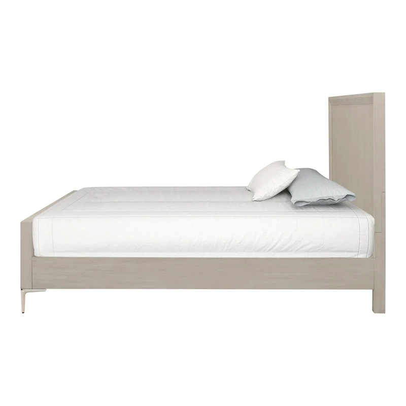 Modern Solid Wood Panel Bed