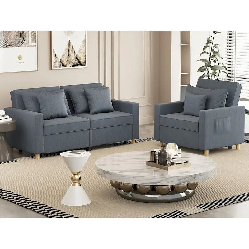 AECOJOY 3-in-1 Sofa Bed Double Sleeper Chair Bed