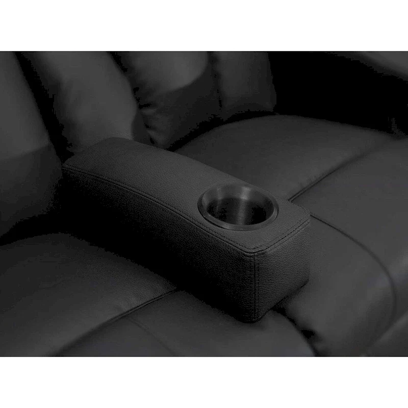 Octane Black Leather Removable Armrest