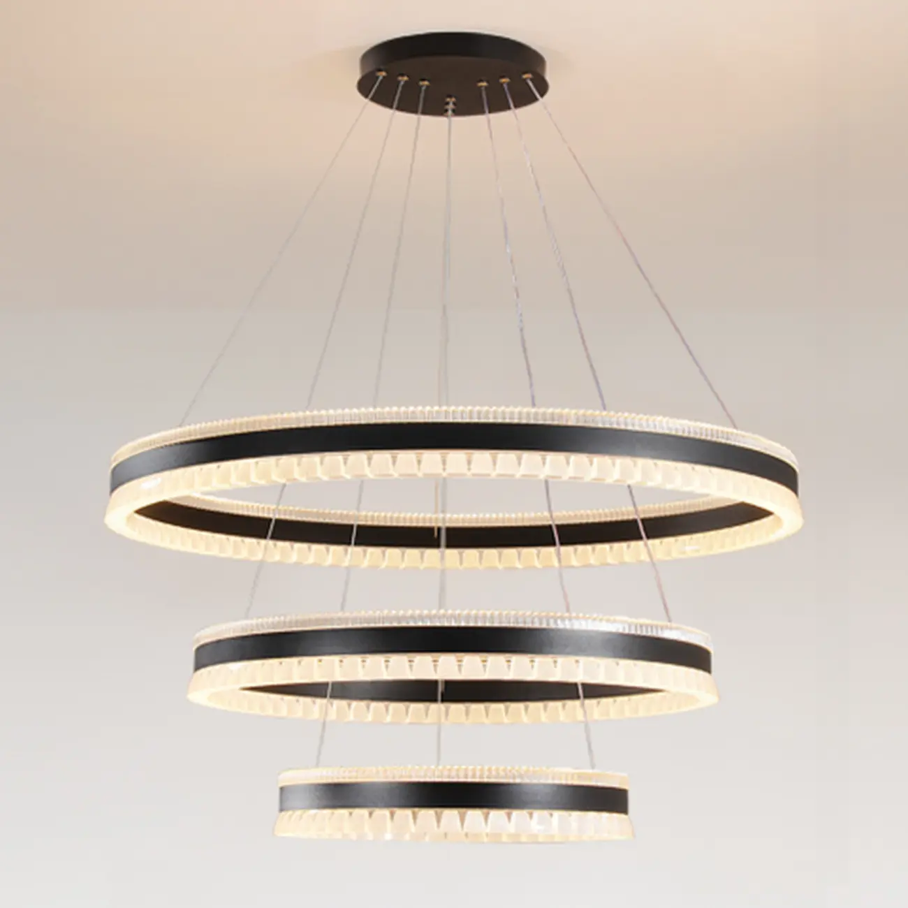 Stylish Modern Circle Tiered Ring LED Chandelier