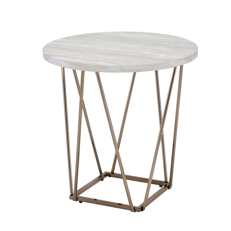 Steve Silver Ravine Marble Top Side Table