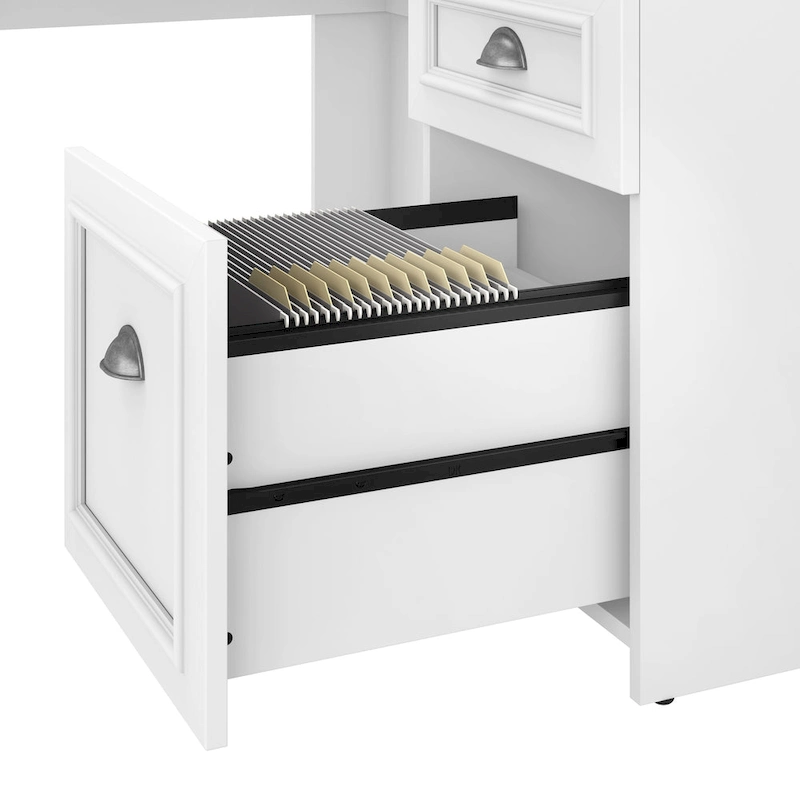 Fairview 60W L Shaped Desk with Hutch by Bush Furniture