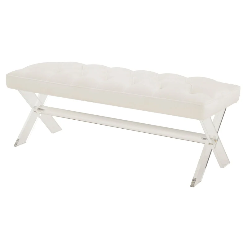 Acrylic Bench - 48 In W x 18 In D x 18 In H - 48Wx18Dx18H