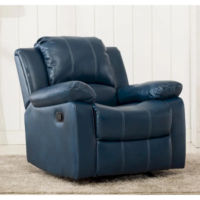 Charleston Leather Gel Glider Rocker Recliner by Greyson Living