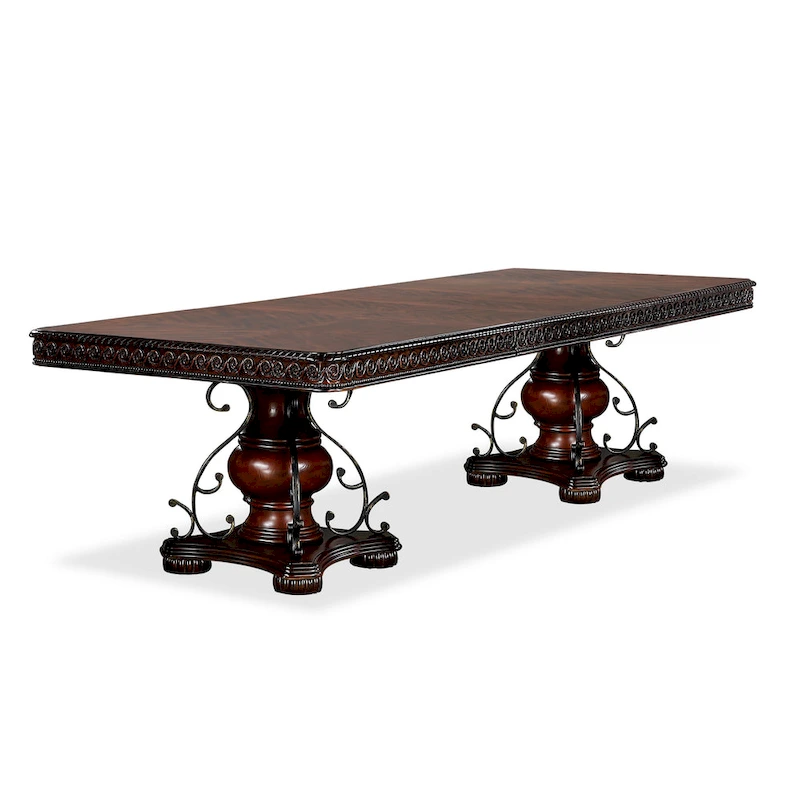 Baburam Traditional Cherry 7-piece Expandable Dining Set by Furniture of America