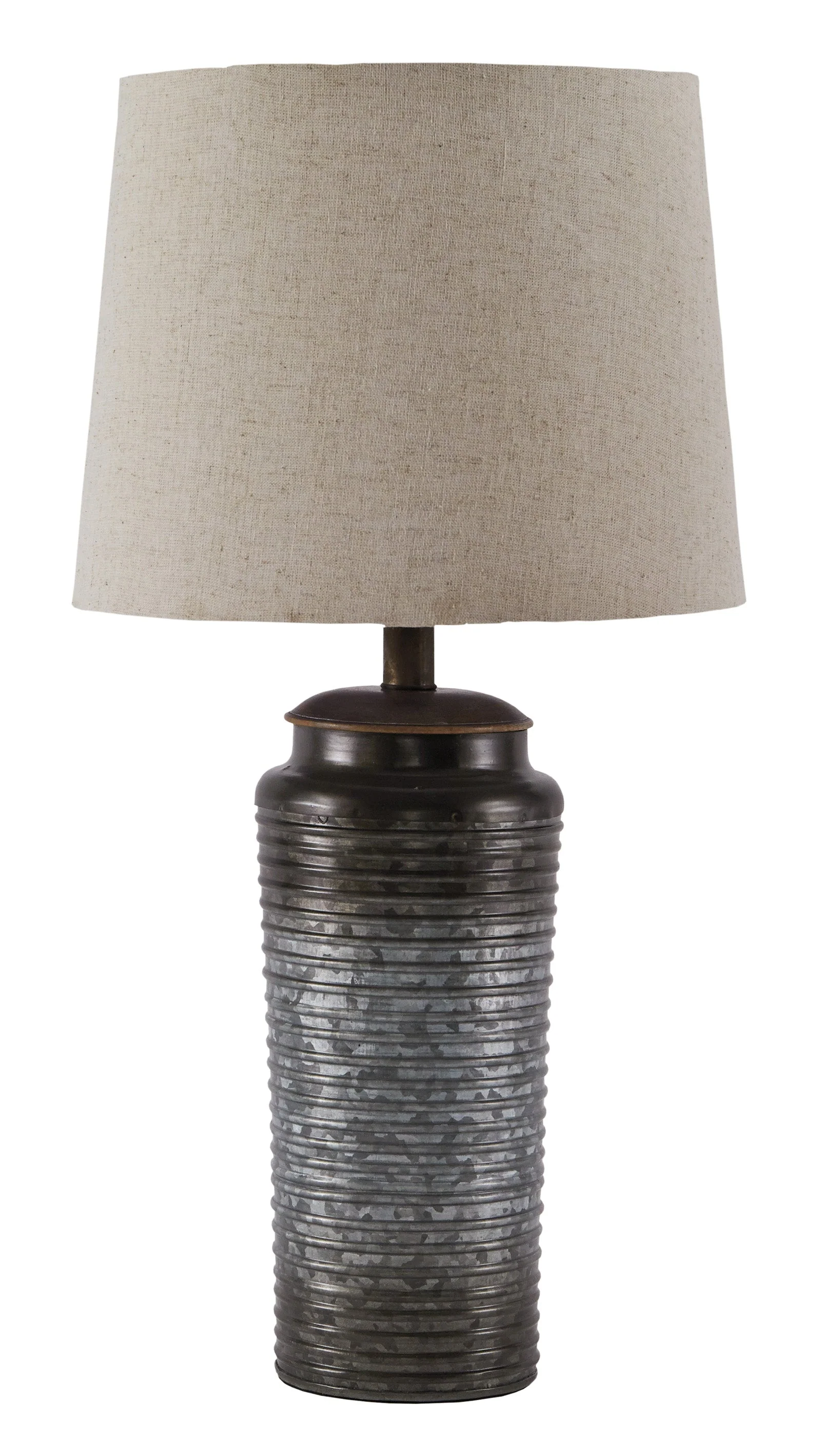 Antique Galvanized Metal Table Lamp