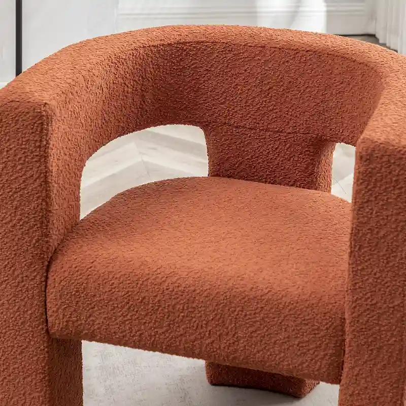 KINWELL 28 Wide Boucle Upholstered Square Armchair (Set of 2)