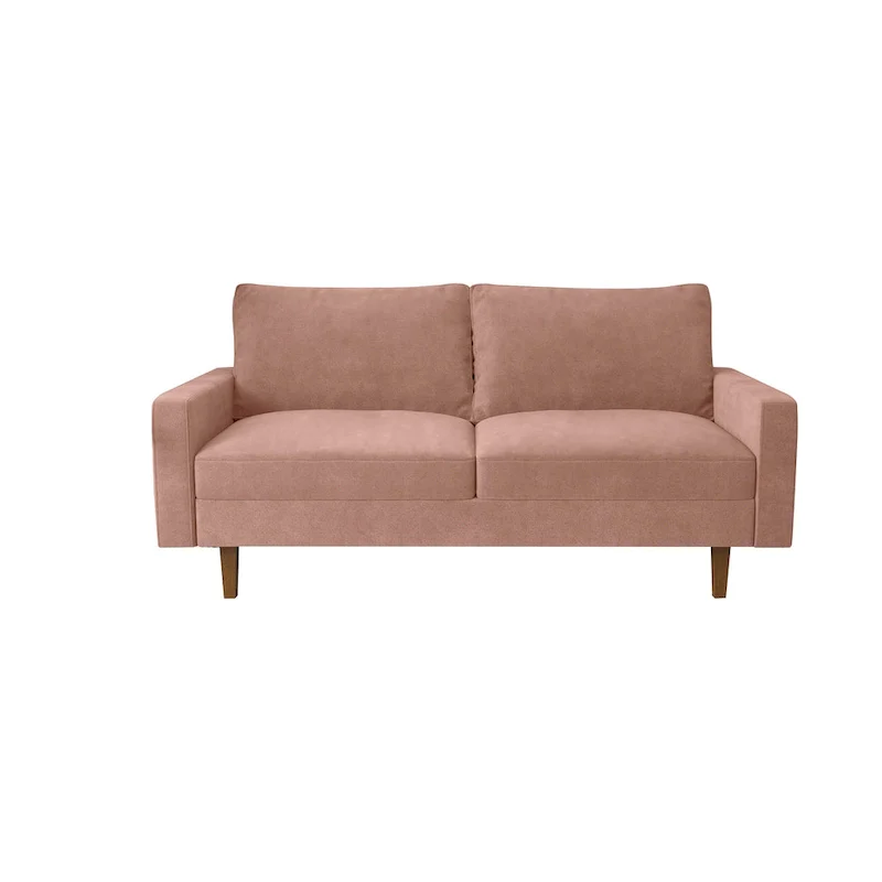 Velvet Square Arm Sofa