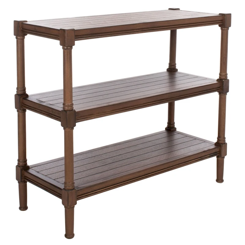 SAFAVIEH Olevia 3-Shelf Console Table - 33.8 W x 13.8 L x 29.5 H - 34Wx14Dx30H