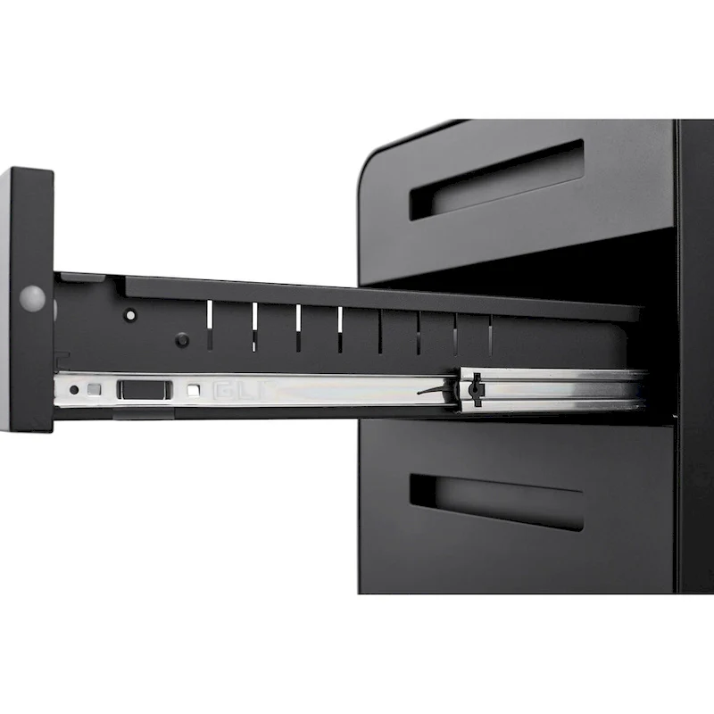 3 Drawer Mobile File Cabinet,Versatile Cabinet,5 Wheel Design Anti-Tilting Cold Rolled Steel Waterproof Moisture-Proof Black