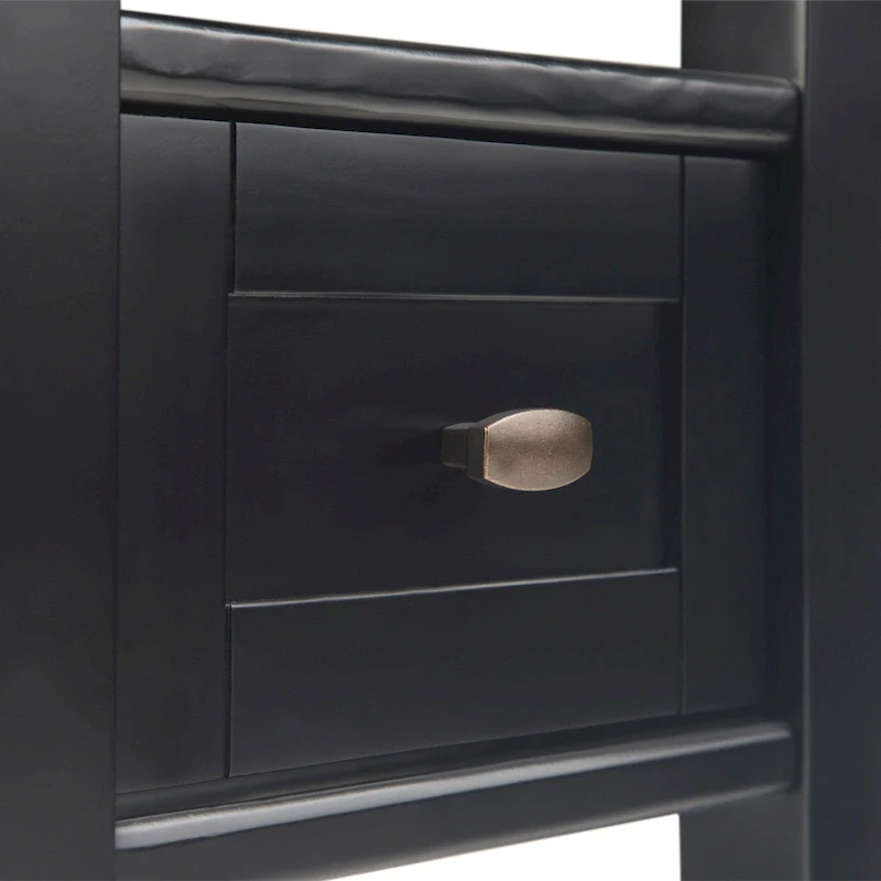 SOLID WOOD 14 inch Wide Rectangle Transitional Narrow Side Table - 14 Inches wide