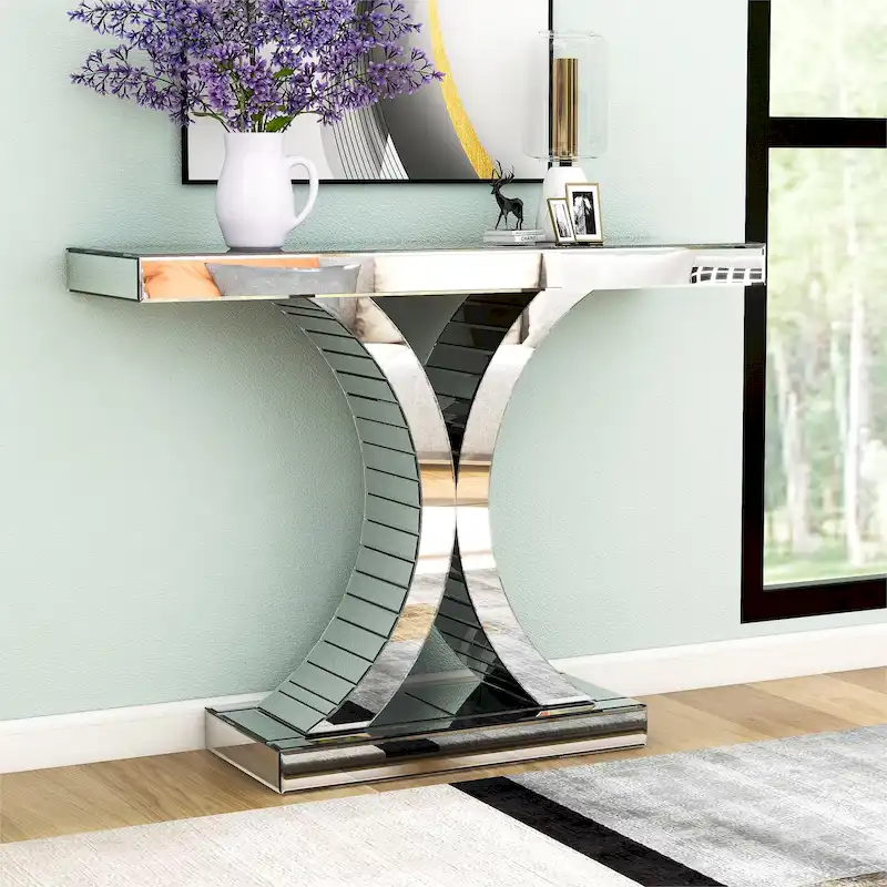 Mirrired Entryway Console Table Accent Table Sofa Table