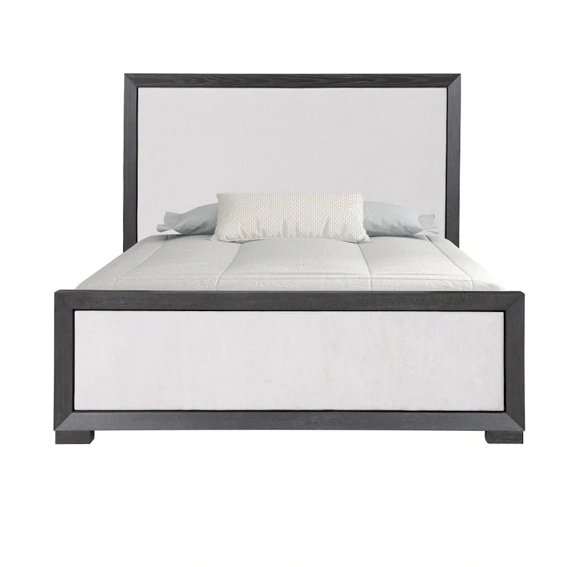 Furniture of America Durem II Modern Classic Solid Wood Fabric Panel Bed