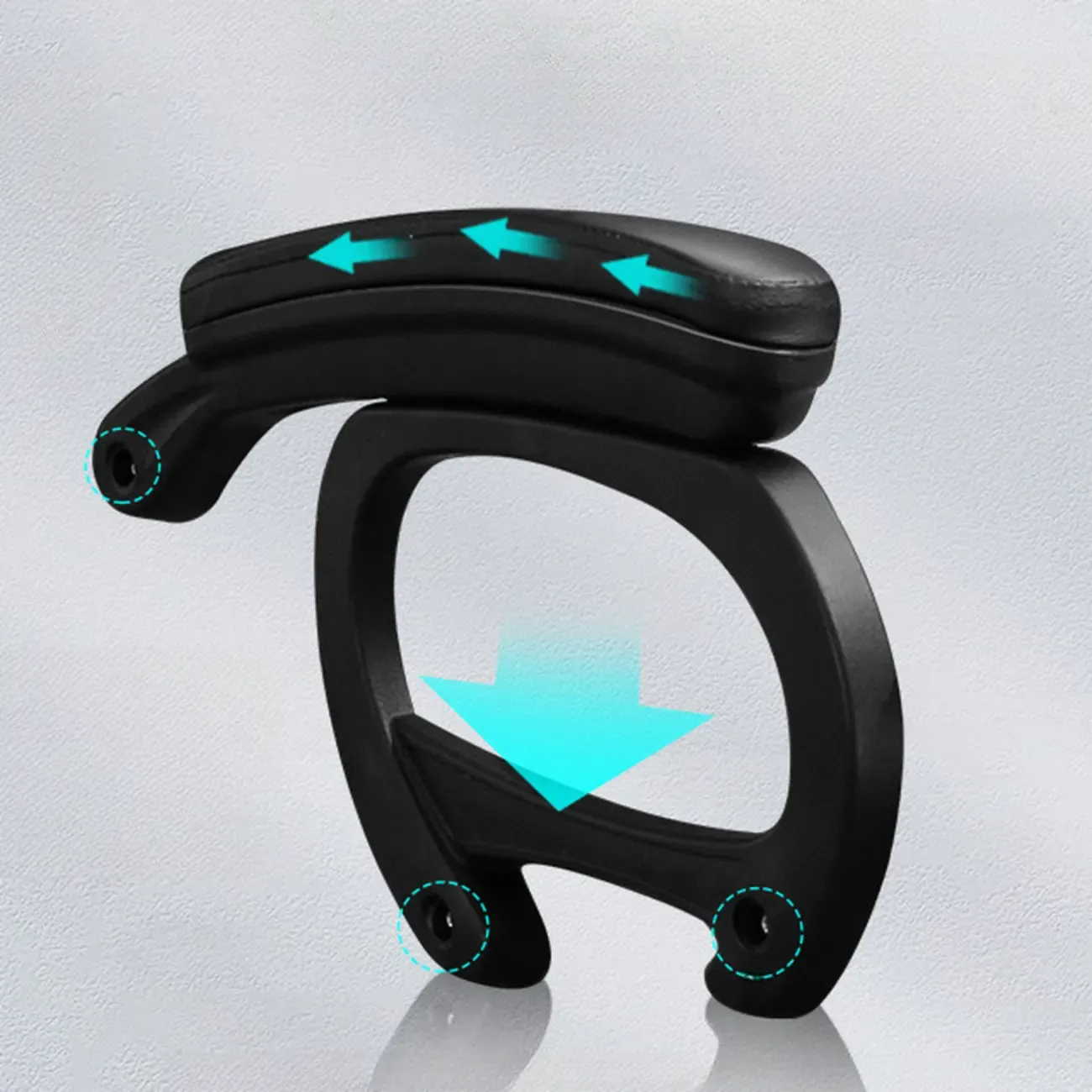 Ergonomic Black Leather Swivel Office Chair with Footrest