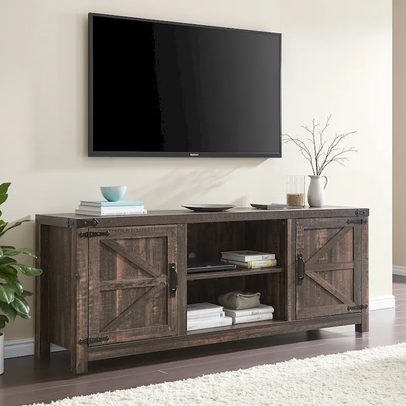 Farmhouse TV Stand, Television Console Table, Entertainment Center