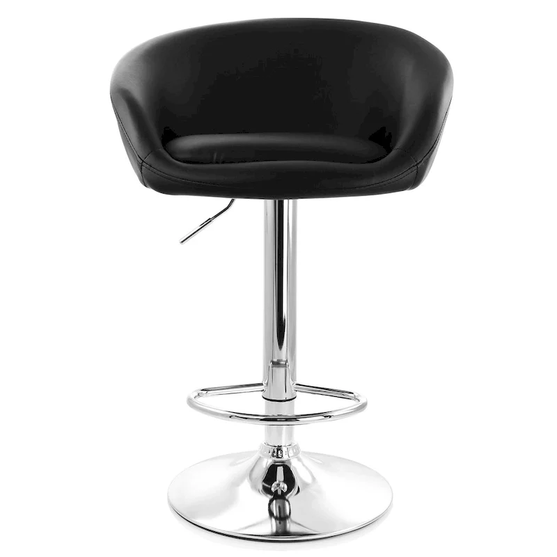 Elama 2 Piece Adjustable Faux Leather Bar Stool - 2 Piece Set