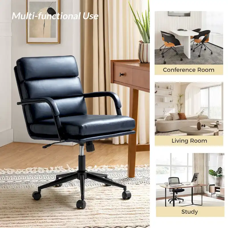 Modern Task Faux Leather Chair with Tilt Lock and Center Tilt by