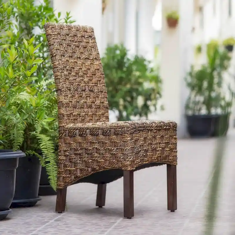 Manila Woven Abaca /Mahogany Dining Chair (Set of 2)
