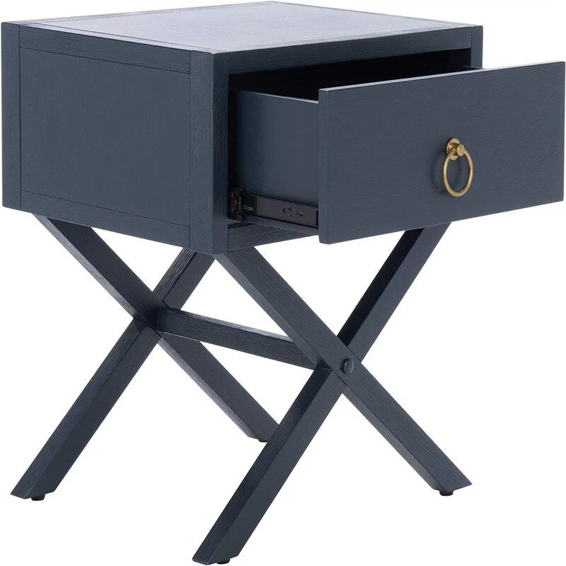 Collection Odilia Navy and Gold 1 Drawer Nightstand