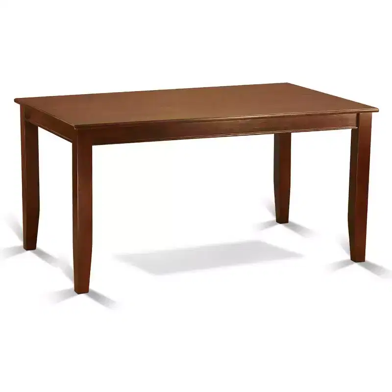 Classic 7 Piece Dining Set - Rectangle Wood Table & 6 Chairs - Kitchen Dinette Set