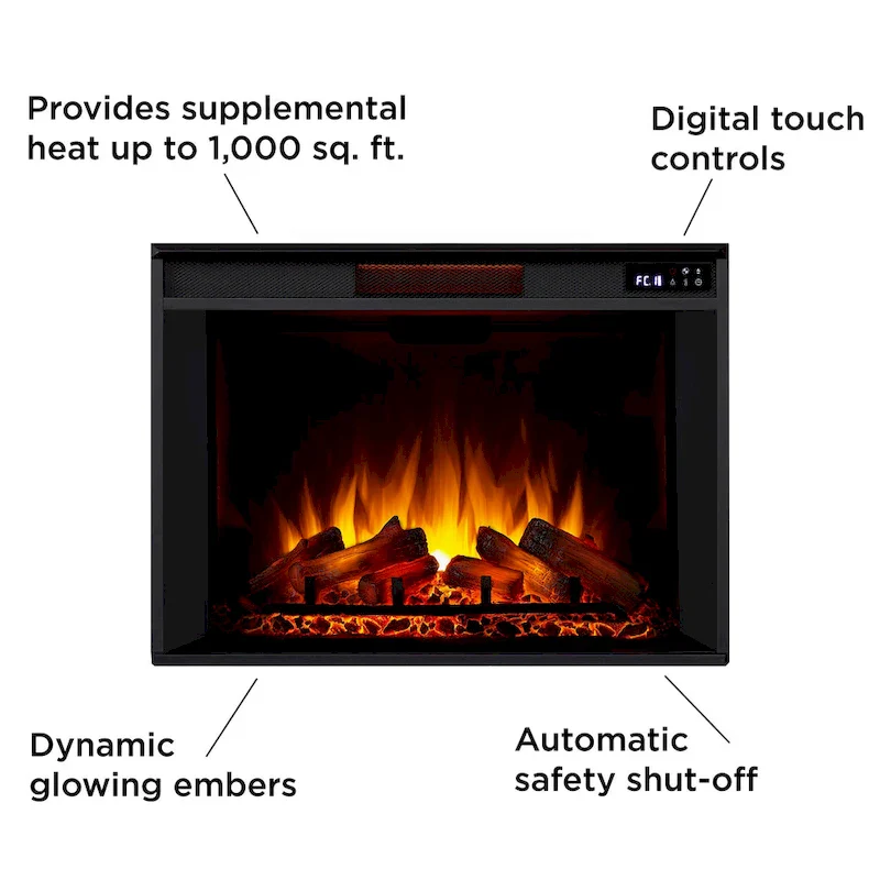 Ashton 93 Grand Media Electric Fireplace in White by Real Flame