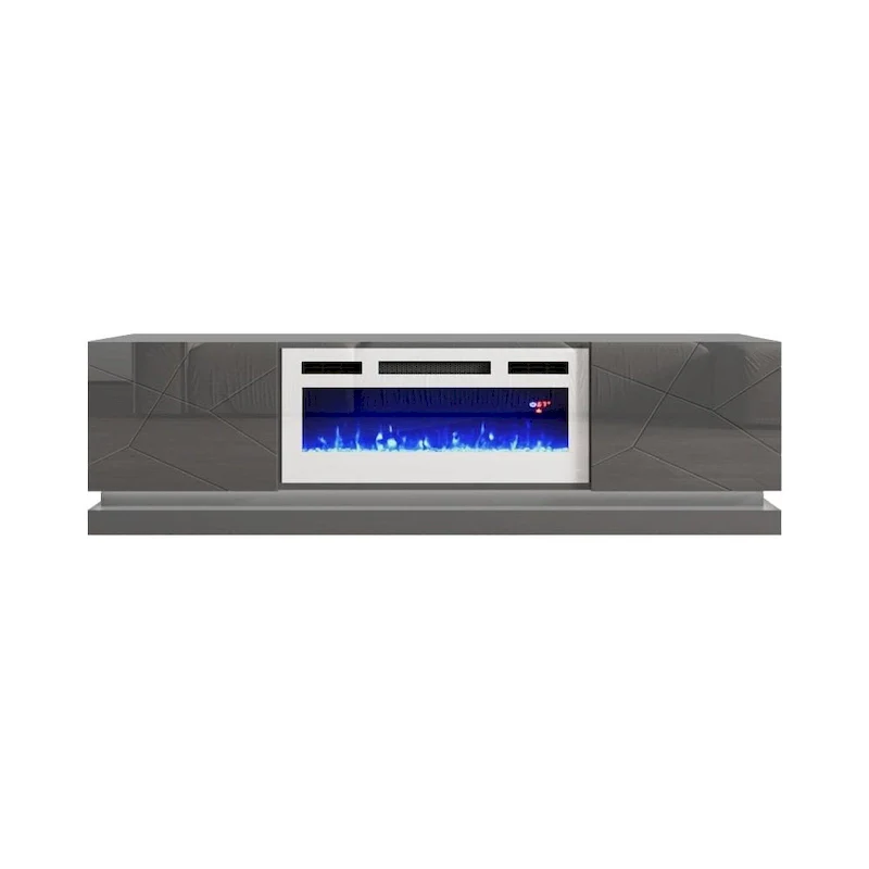 Shu WH-EF Electric Fireplace 71 TV Stand