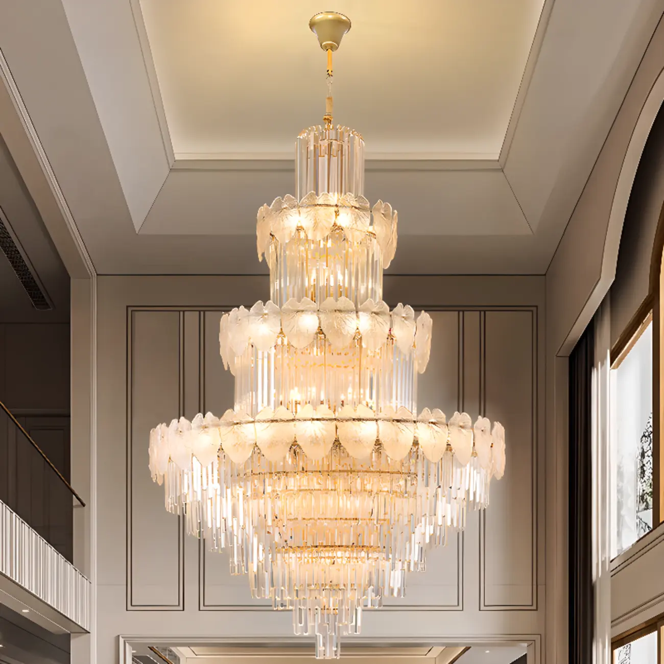 Luxury Crystal Round Chandelier with Elegant Tiered Design