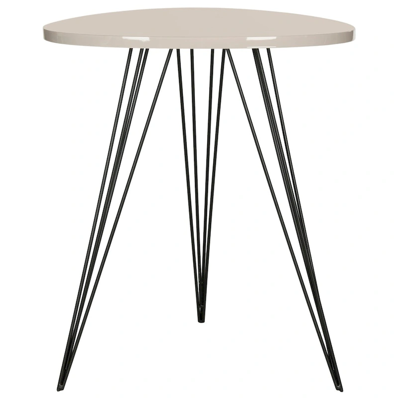 SAFAVIEH Luann White/ Black Lacquer Side Table - 19.6 x 19.6 x 23.6 - 20Wx20Dx24H