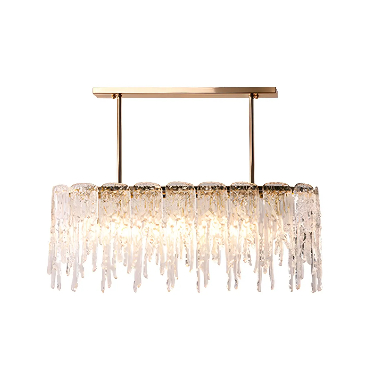 Modern Icicle Glass Chandelier for Dining Area