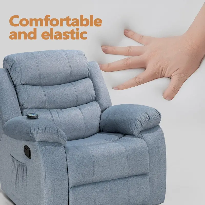 Soft Recliner Chair with Massage and Heat Function
