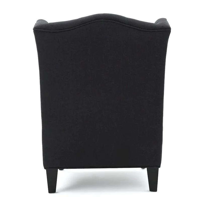 Charcoal 27.5  High Back Upholstered Button Tufted Club Chair