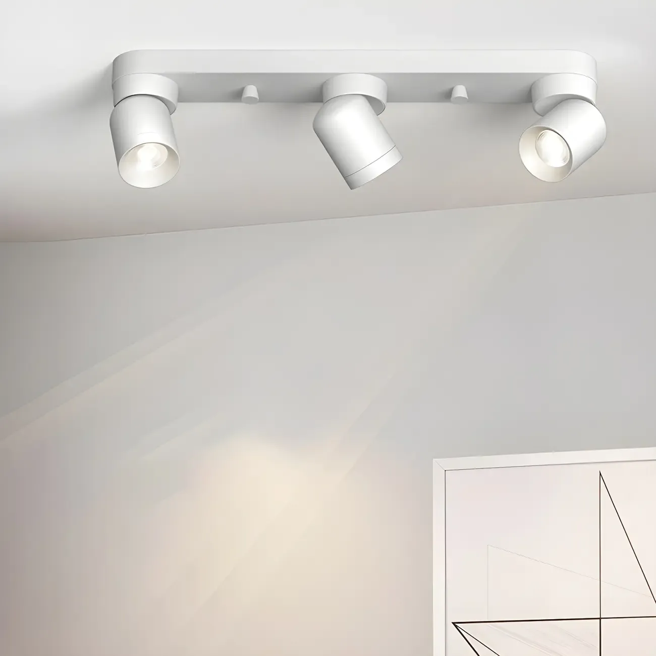 Mini Simplistic Aluminum Adjustable Flush Mount LED Track Light