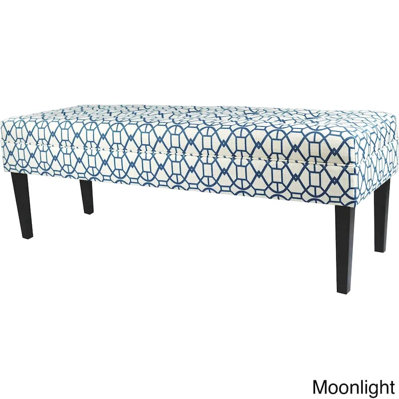 Kaya Noah Button Tufted Upholstered Long Bench
