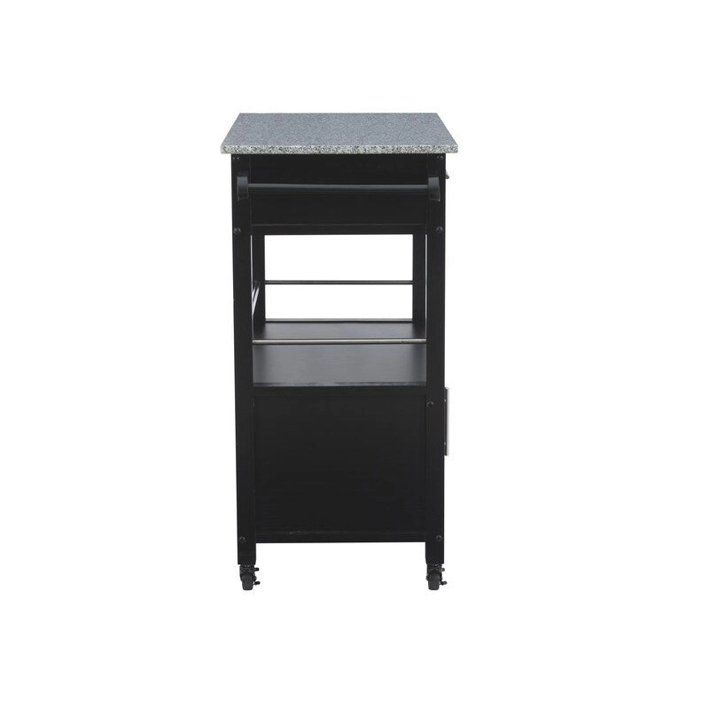 Barbara Rolling Mobile Kitchen Cart with Granite Top