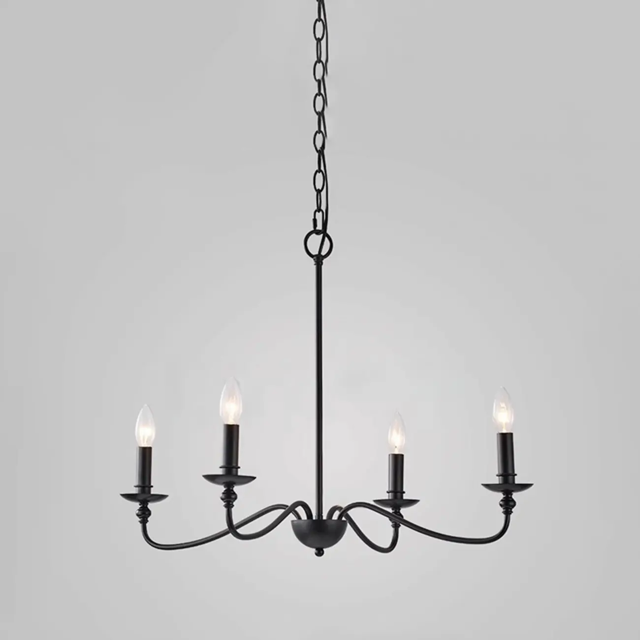 8-Light Vintage Elegant Candle Chandelier for Living Room