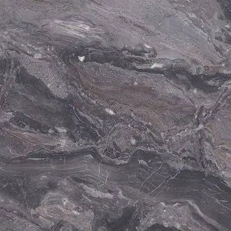 Evis 63 Inch Dining Table, Marble Grain Faux Stone Top, Walnut Brown Wood