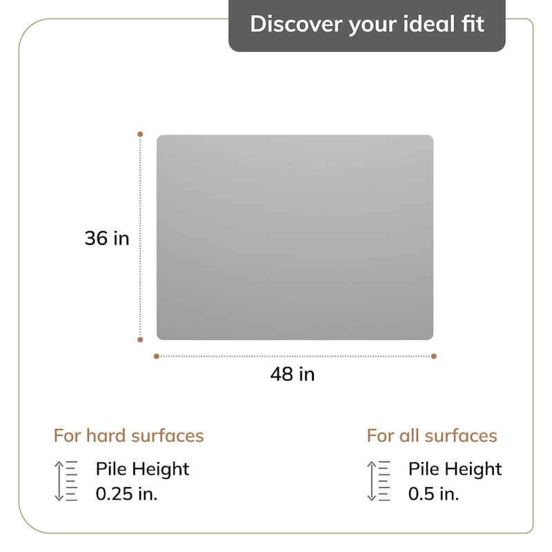 Jani 40 x 54 1/2 Rug'd Chair Mat