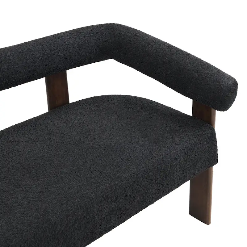 Loft Round armrest loveseat Rubber Wood