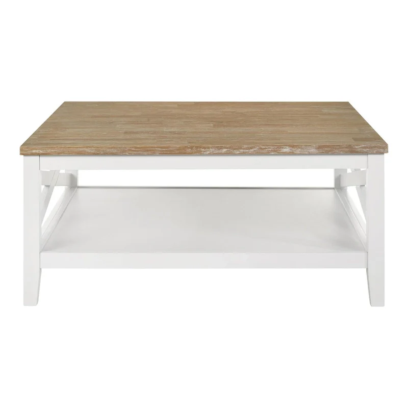 Briggston Brown and White Square Coffee Table