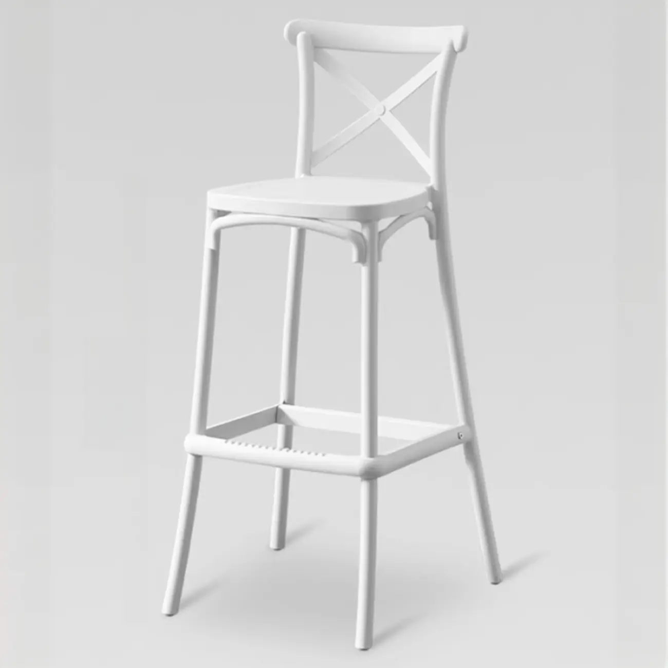 Modern Acrylic Square Counter Height Stools with Back