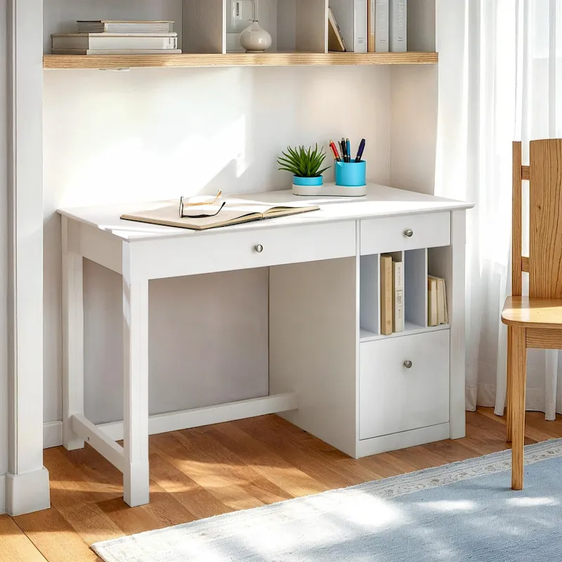 48-inch Computer Storage Desk - White