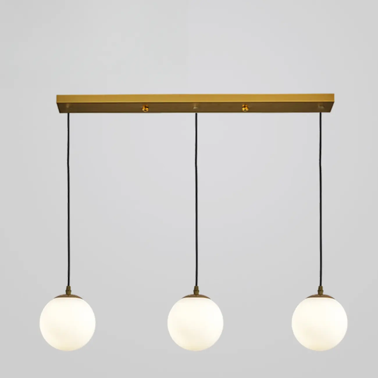 3 Lights Modern Glass Globe Island Pendant Light